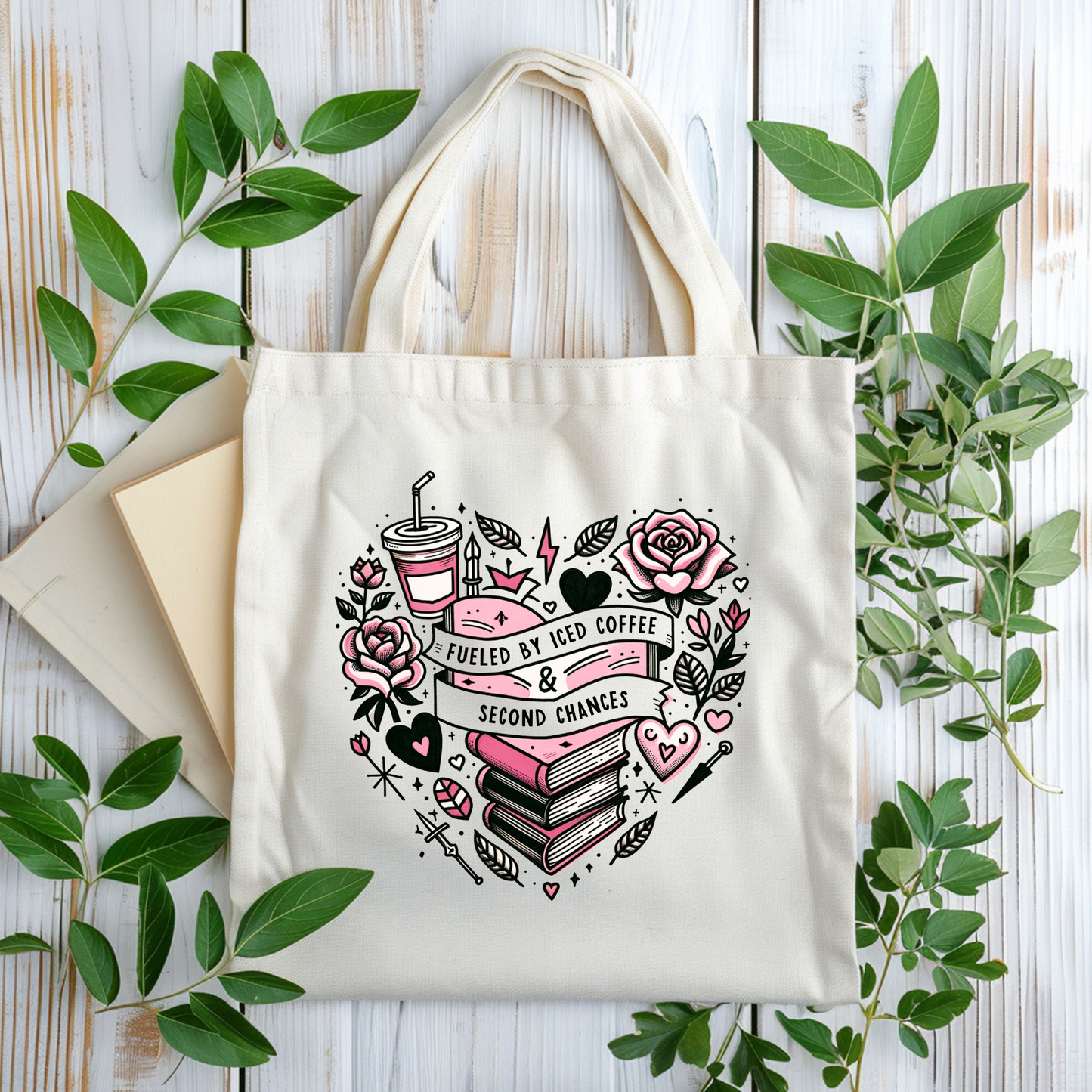 Fueled by Iced Coffee and Books Tote
