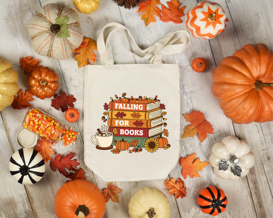 Falling For Books Tote Bag