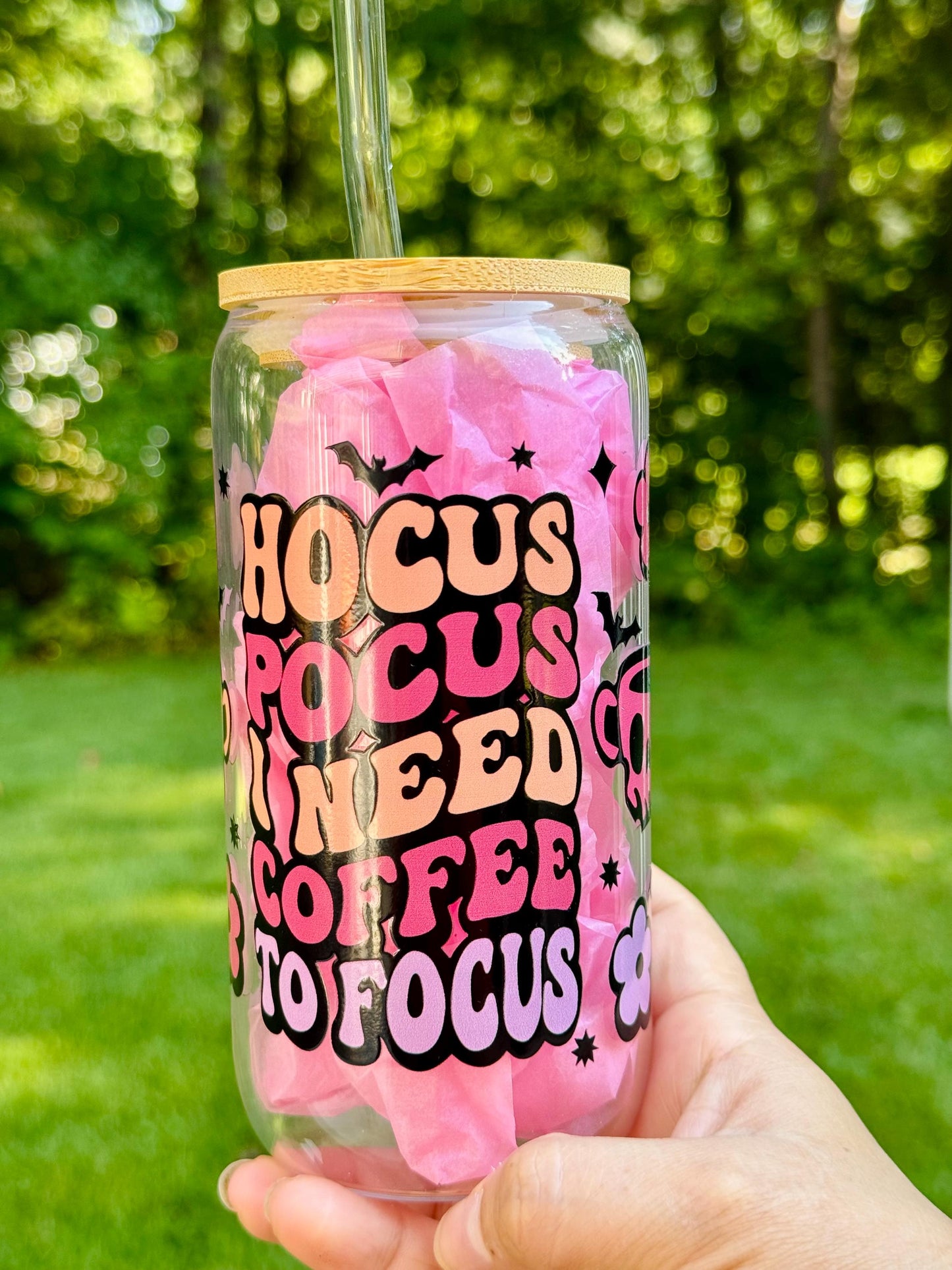 Hocus Pocus Glass Coffee Can 16.9oz