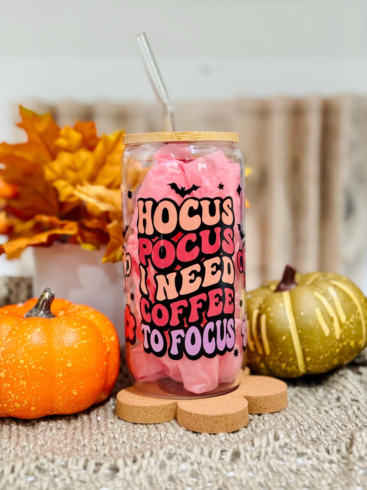 Hocus Pocus Glass Coffee Can 16.9oz